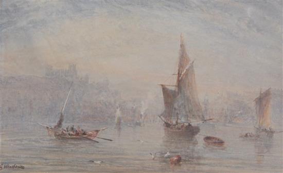 George Weatherill (1810-1890) Shipping off the coast of Whitby, 4.25 x 6.5in.